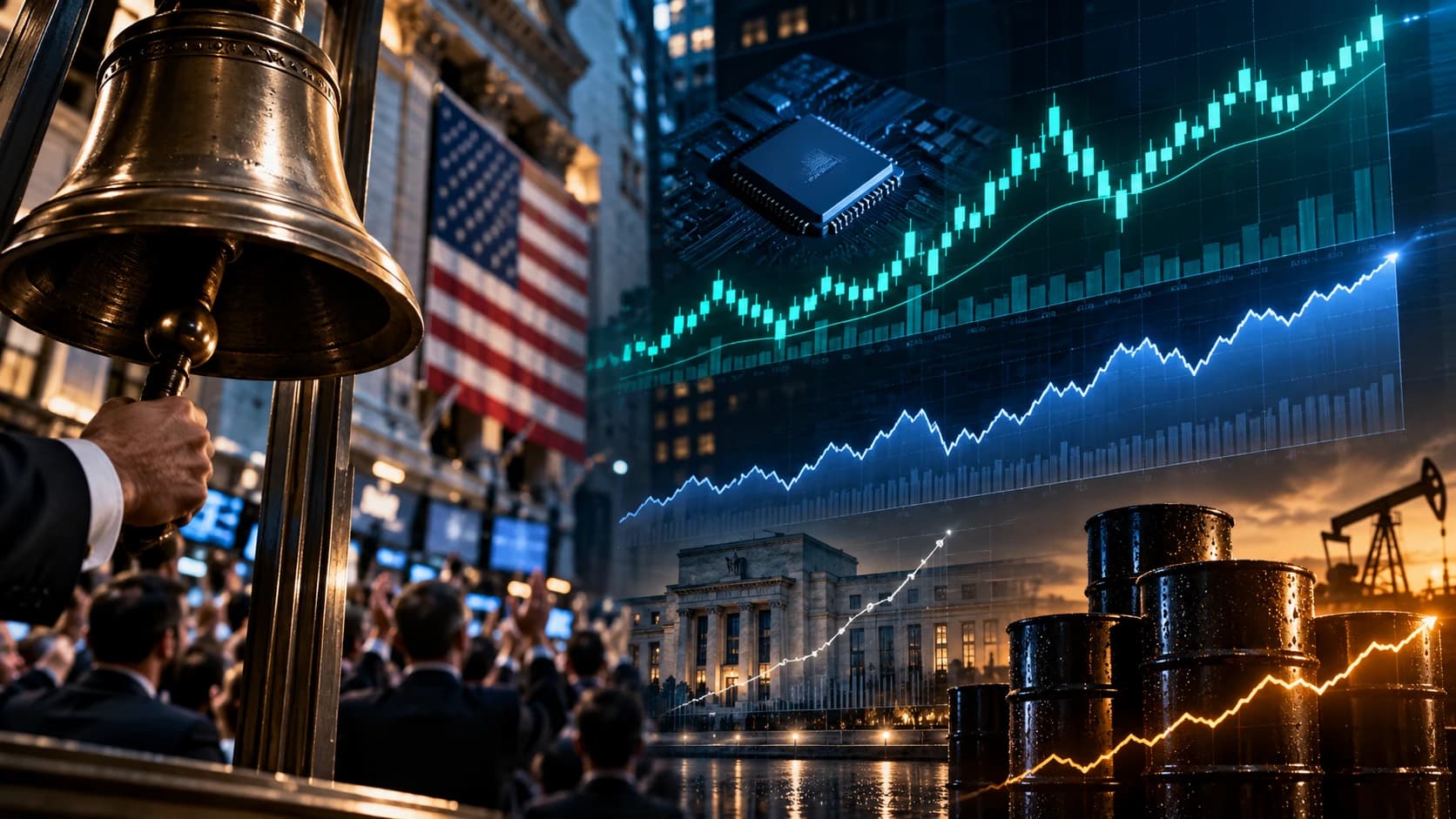 Nasdaq Closes 1.05% Higher as Technology Leads and Brent Holds Its Rebound