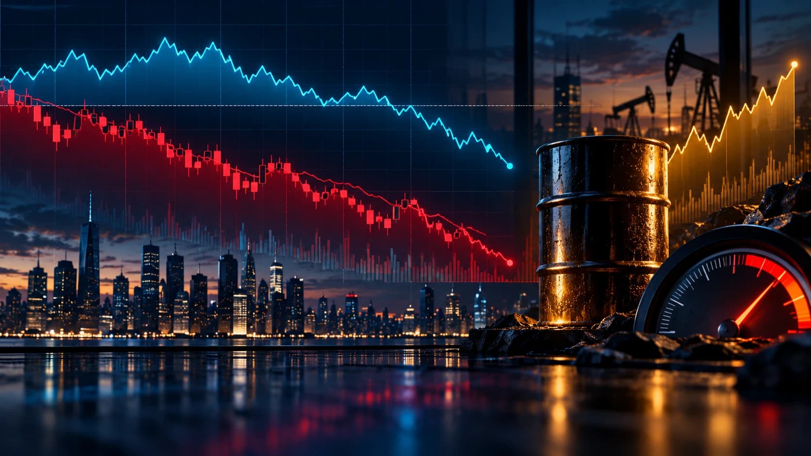 Nasdaq Turns Negative as WTI Reaches $103.38 and VIX Tests 20