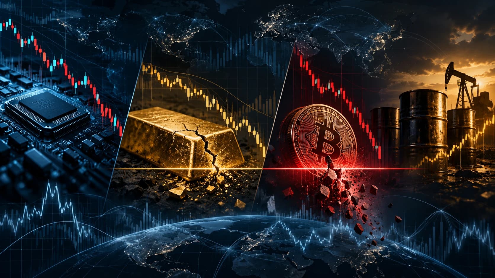 Nasdaq Breaks 26,100 as Gold Tests $4,050 and Bitcoin Falls Below $81,000