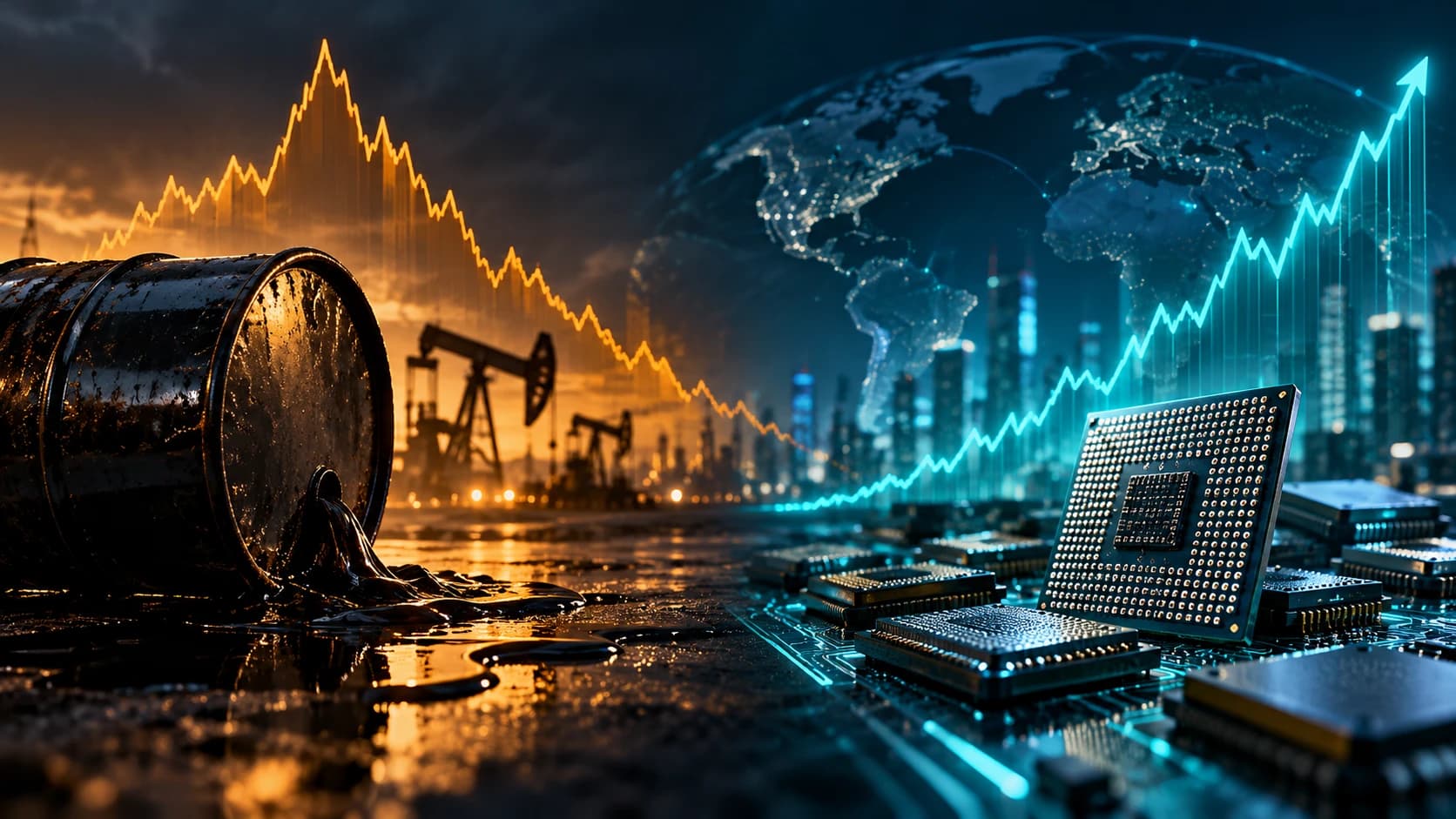 Oil's EIA Rebound Fades as the Chip Rally Accelerates