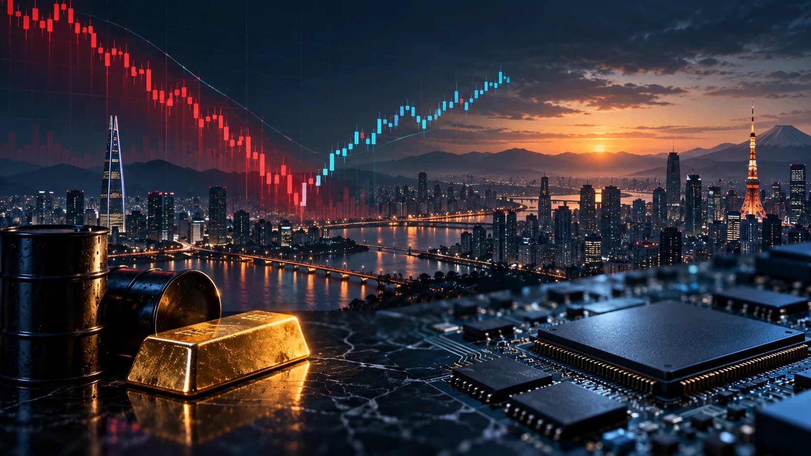 KOSPI Rebounds From a 4.1% Drop as SK Hynix Turns Positive and WTI Retakes $100