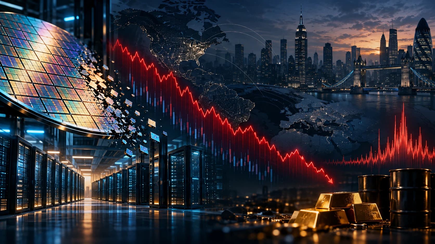 Nasdaq Drops 2.2% as AI Sell-Off Deepens; VIX Reaches 19 and Gold Tests $4,060