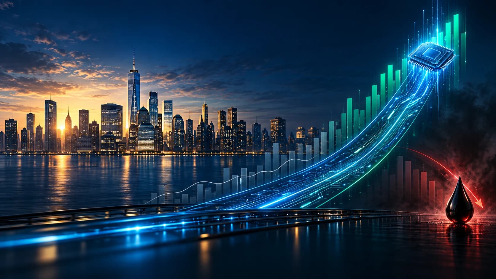 Nasdaq and Chip Stocks Lead the US Open as Oil Extends Its Reversal
